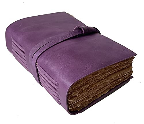Leather Journal - Women Journal Leather - Women Leather Journal - Sketchbook - Women Leather Sketchbook - Leather Notebook - Leather Journal for Men - Leather Blank Page Journal - Leather Blank Book -Purple-