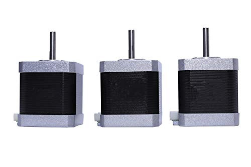 WTCZ 3PCS Nema 17 Stepper Motor 1.8 Step Angle Bipolar 40mm Body & 40N.cm Torque & 4 Lead &1.7 A with Wire