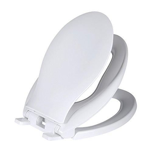 SAMETU Slow-Close Adult Toilet Seat with Built-in Child Potty Training Seat and Cover, Elongated, White