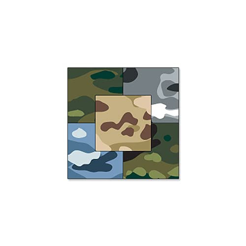 70 Personalized Waterproof Labels for Clothing -Camouflage Theme- - No-Sew - Laundry Safe - Stick-on