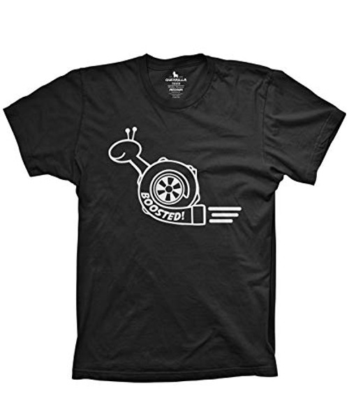 Guerrilla Tees Boosted Tshirt Turbo Charger Graphic Snail JDM Boost Shirt, Black, 3X-Large Guerrilla Tees Boosted Tshirt Turbo Charger Graphic Snail JDM Boost Shirt, Black, 3X-Large