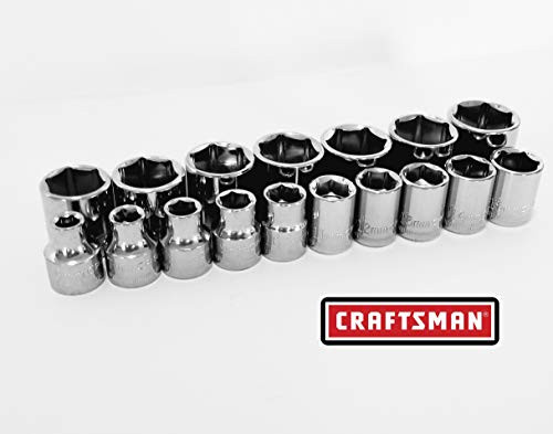 Craftsman 3/8" Drive 17 PC Piece 6 Pt Point Metric MM Socket Set