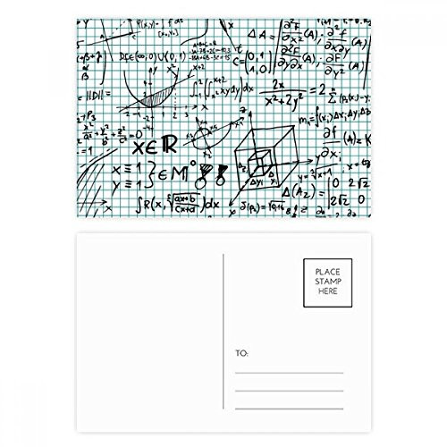 Geometry Mathematical Formulas Calculus Figure Postcard Set Birthday Mailing Thanks Greeting Card