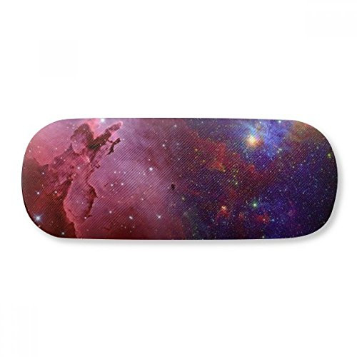 Blue Red Clouds Stars Galaxy Glasses Case Eyeglasses Clam Shell Holder Storage Box