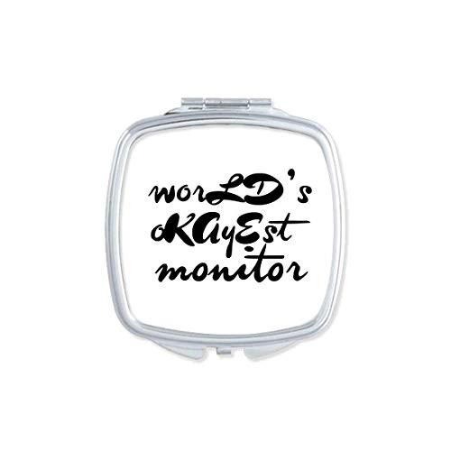 World's Okayest Moniter Graduation Season Mirror Portable Compact Pocket Makeup Double Sided Glass World's Okayest Moniter Graduation Season Mirror Portable Compact Pocket Makeup Double Sided Glass