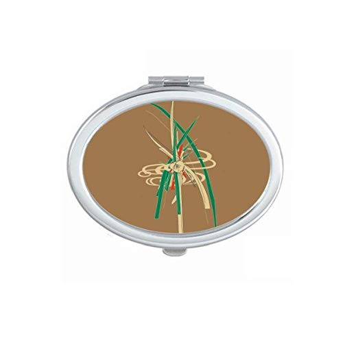 Japanese Culture Art Deco Gift Fashion Mirror Portable Fold Hand Makeup Double Side Glasses