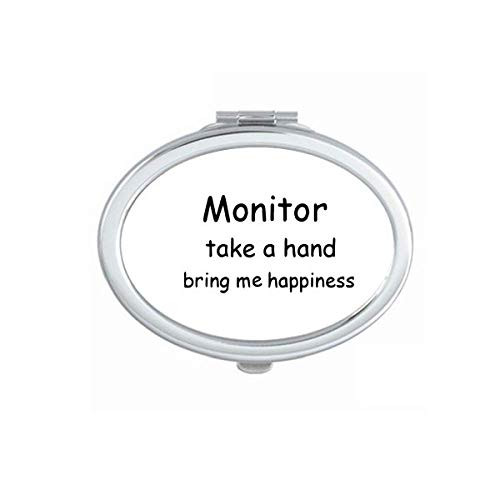 Monitor Take A Hand Bring Me Happiness Mirror Portable Fold Hand Makeup Double Side Glasses Monitor Take A Hand Bring Me Happiness Mirror Portable Fold Hand Makeup Double Side Glasses