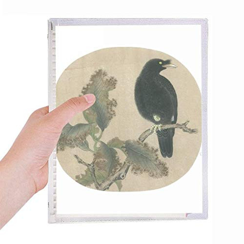 Dead Trees Starling Figure Chinese Painting Notebook Loose Leaf Diary Refillable Journal Stationery