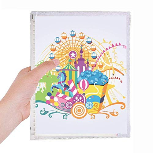 Ferris Wheel Castle Amusement Park Notebook Loose Leaf Diary Refillable Journal Stationery Ferris Wheel Castle Amusement Park Notebook Loose Leaf Diary Refillable Journal Stationery