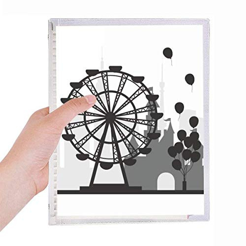 Balloon Ferris Wheel Amusement Park Notebook Loose Leaf Diary Refillable Journal Stationery