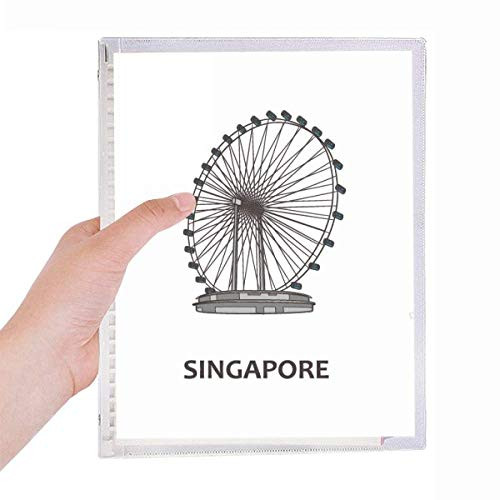 Singapore Ferris Wheel Notebook Loose Leaf Diary Refillable Journal Stationery Singapore Ferris Wheel Notebook Loose Leaf Diary Refillable Journal Stationery
