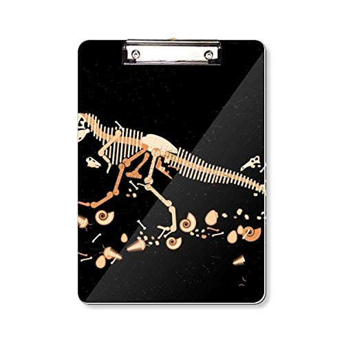 Bones Bone Miniature Dinosaur Clipboard Folder Writing Pad Backing Plate A4