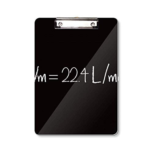Chemistry Kowledge Molar Volume of Gas Clipboard Folder Writing Pad Backing Plate A4