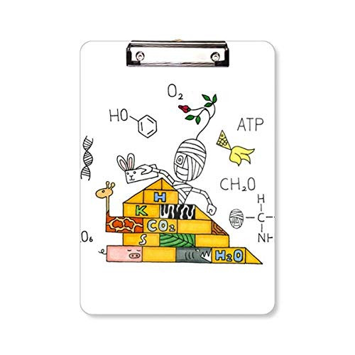 Egypt Mummy Horus Chemistry Pyramid Clipboard Folder Writing Pad Backing Plate A4
