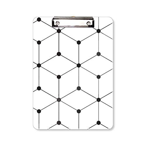 Hexagon Line Art Grain Illustration Pattern Clipboard Folder Writing Pad Backing Plate A4