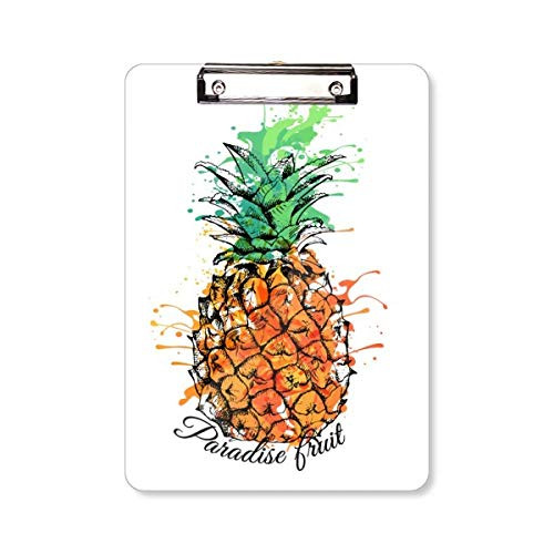 Orange Pineapple Tropical Fruit Clipboard Folder Writing Pad Backing Plate A4