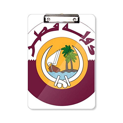 Qatar Asia National Emblem Clipboard Folder Writing Pad Backing Plate A4