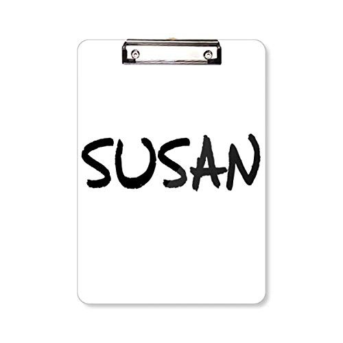 Special Handwriting English Name Susan Clipboard Folder Writing Pad Backing Plate A4