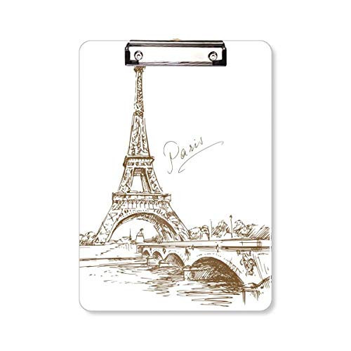 The Eiffel Tower Paris France Clipboard Folder Writing Pad Backing Plate A4