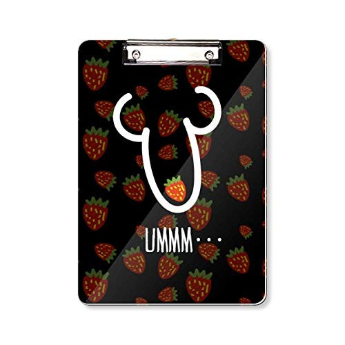UMMM Strawberry Funny Drawing Clipboard Folder Writing Pad Backing Plate A4