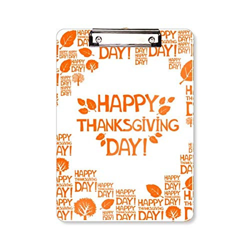 Thanksgiving Day Abstract Word Pattern Clipboard Folder Writing Pad Backing Plate A4