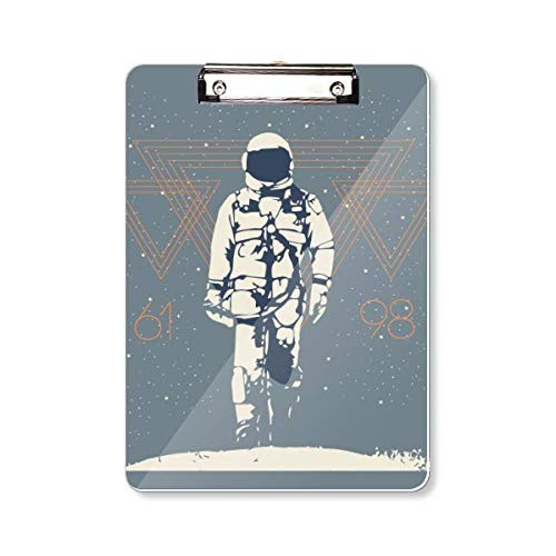 Universe and Alien Spaceman Clipboard Folder Writing Pad Backing Plate A4