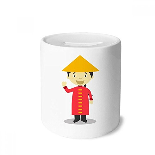DIYthinker Red Long Gown China Cartoon Money Box Ceramic Coin Case Piggy Bank Gift DIYthinker Red Long Gown China Cartoon Money Box Ceramic Coin Case Piggy Bank Gift