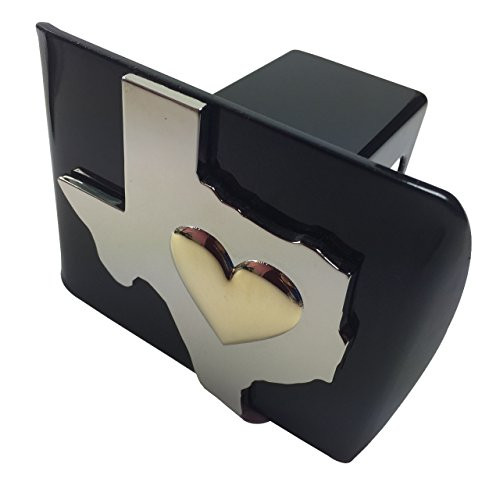 Poker Weight State of Texas (with Gold 3D Heart) Metal Emblem on Black Metal Hitch Cover Poker Weight State of Texas (with Gold 3D Heart) Metal Emblem on Black Metal Hitch Cover