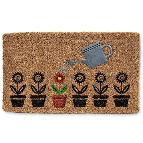 Abbott Collection Watering Can & Flowers Home Décor Door Mat Can and Flowers