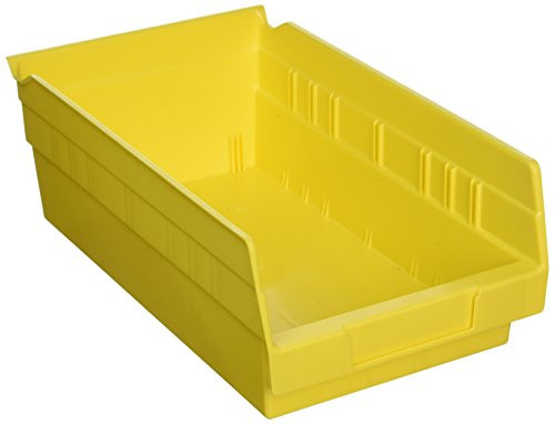 Akro-Mils 30130YELLO Shelf Bin (12 Pack), 11-5/8" x 6-5/8" x 4", Yellow