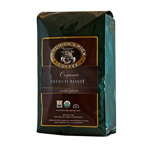 Jeremiah's Pick Coffee Organic French Roast Whole Bean Coffee, 2 lbs (Pack of 2)