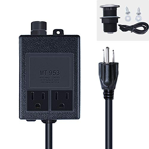 Dengshang MT-953 Garbage Disposal Air Switch Kit, Food Waste Disposer Air Switch with Hose, Garbage Disposal Parts,Food Waste Disposer Air Switch with Dual Outlet Sink Top Air Switch Kit