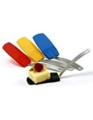 Norpro 18/10 Stainless Steel & Heat-Resistant Flexible Nylon Mini Spatula (4-pack, Combo (1 of each color))