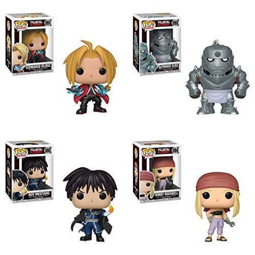 Funko Pop Animation: Fullmetal Alchemist - Edward Elric, Alphonse Elric, Winry Rockbell, Roy Mustang Vinyl Figures Set of 4 Funko Pop Animation: Fullmetal Alchemist - Edward Elric, Alphonse Elric, Winry Rockbell, Roy Mustang Vinyl Figures Set of 4