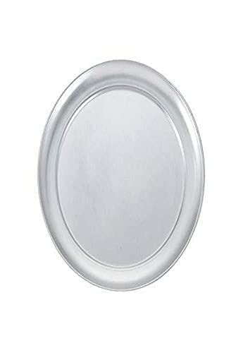 Winco APZT-7, 7'' Aluminum Pizza Tray w/Wide Rim, Round Pizza Display, Baking Pan