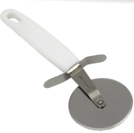 SASTA Large Pizza Cutter Wheel, Premium Stainless Steel Pizza Cutter, Super Sharp, Non-Slip Handle Pizza Slicer, Easy To Clean & Cut Pizza Wheel (White) ,classic pizza wheel