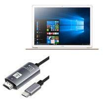 BoxWave Cable Compatible with Huawei MateBook E - SmartDisplay Cable - USB Type-C to HDMI (6 ft), USB C/HDMI Cable for Huawei MateBook E - Jet Black