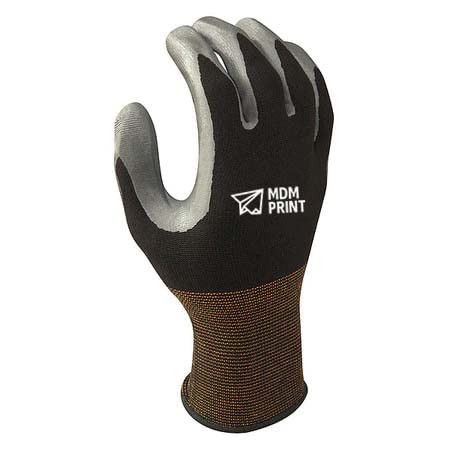 Coated Gloves, Black/Gray, S, PR
