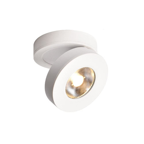 MYKAGS Modern LED Surface Mounted Round COB Ceiling Downlight 3W/5W/7W Dimmable Rotatable Indoor Ceiling Light, 3000K/6000K Home Commercial Living Room Lighting Spotlight, Black Fashion (Color : Whit