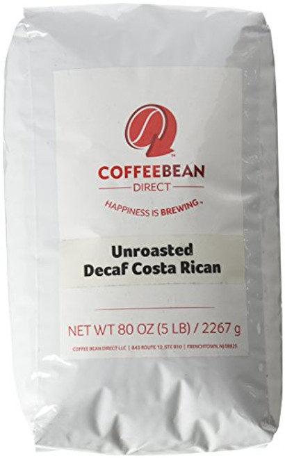 Green Unroasted Decaf Costa Rican, Whole Bean Coffee, 5-Pound Bag Green Unroasted Decaf Costa Rican, Whole Bean Coffee, 5-Pound Bag