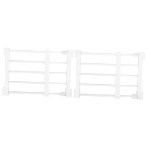 Holibanna Expandable Closet Tension Shelf Wall Mounted Shelves Cabinet Shelf 2pcs Telescopic Storage Rack Organizer Shelf White Plastic Heavy Duty Shelving Cabinet Shelves