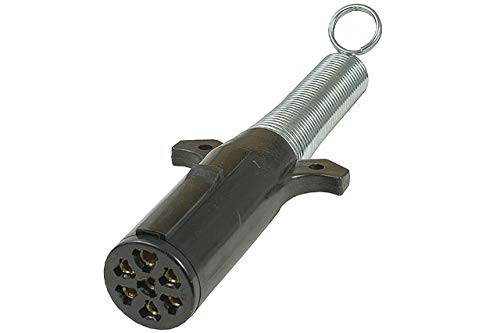 7-Way Connector Plug-Glass-Filled Nylon W/Cable Guard(Pack of 1)