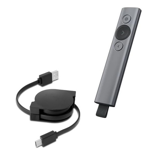 BoxWave Cable Compatible with Logitech Spotlight Presentation Remote - miniSync - USB-A to USB Type-C, Retractable Cable - USB-A to USB Type-C for Logitech Spotlight Presentation Remote
