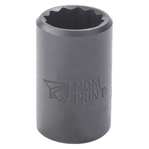 Socket, Steel, Blk Oxd, 9/16 in