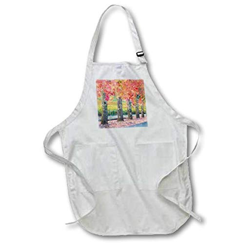 3dRose USA, California. Abstract of Napa Valley Trees. - Full Length Apron, 22 by 30-Inch, White, with Pockets (apr_207394_1)