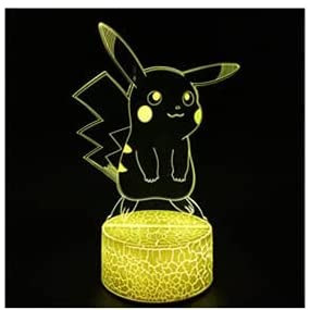 HORNO 3D Optical Illusion Light 7 Colors Gradual Changing Touch Switch LED Night Light Table Lamp (Crack Style-01)