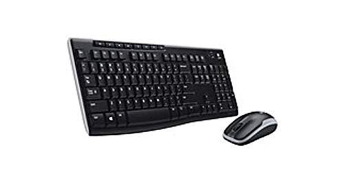 Logitech 920-004536 MK270 Wireless Keyboard/Mouse Combo - 2.4 GHz - Black (Renewed)