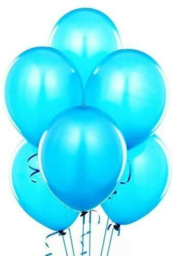 PMU Balloons 11 Inch PartyTex Azure Sky Blue Latex Pkg/50
