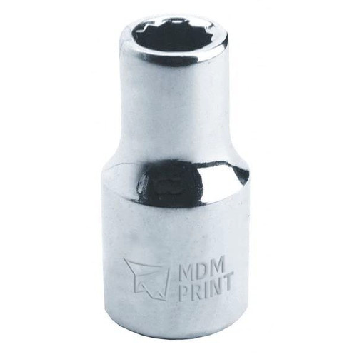 Socket, Steel, Blk Oxd, 3/8 in