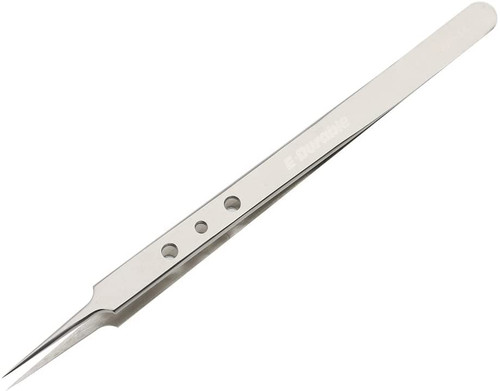 Akhund Very Fine Tip Tweezers - Straight Tapered Ultra Fine Point Professional Micro Precision Tweezers, Stainless Steel